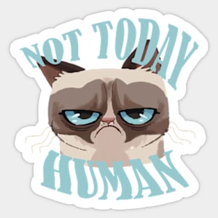 Not Today Human Sticker